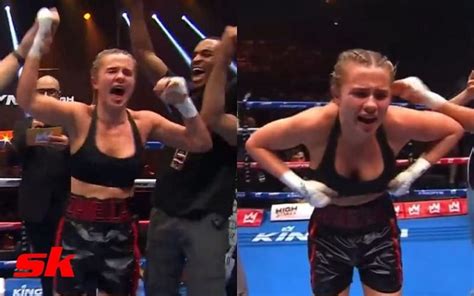 ufc fighter flashes after win